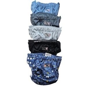 Rumparooz Cloth Diapers Lot One Size Newborn Multicolor 5 Snap Covers 2 Inserts